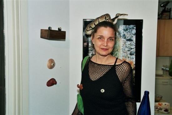 Exhibiting AMP Artist Nance Broderzen with her work